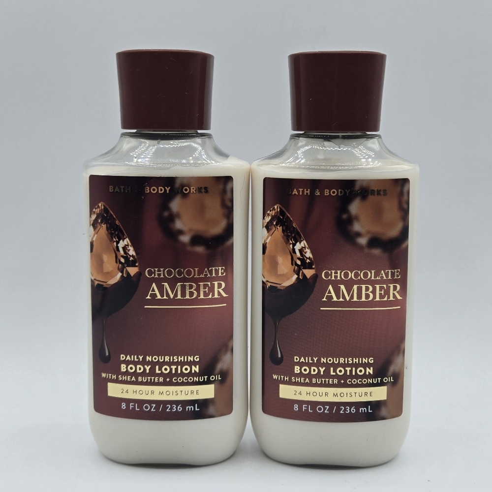 Bath and Body Works Chocolate Amber Daily Nourishing Body Lotion Bundle Set - Picture 5 of 5